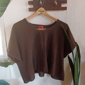 Cotton Raw Hem Crop Too